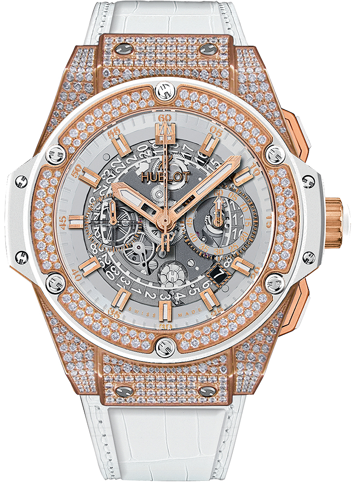 Cheap Hublot King Power Unico King Gold White Pave 701.OE.0128.GR.1704 watches